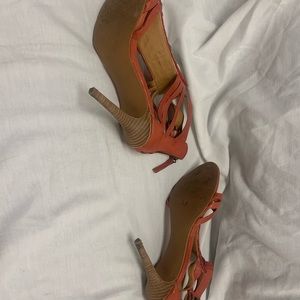 Leather sandal heels